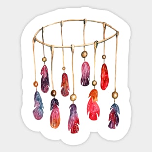 Boho Watercolor Dream Catcher Sticker